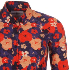 Celia Retro Petals MADCAP Mod Penny Collar Shirt