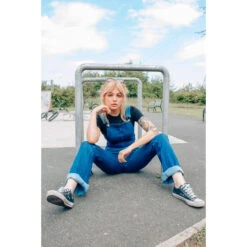 Bellbottom Blues Dungaree Flares -Trendify Shop madcap england womens flared dungarees1 60078.1661266578