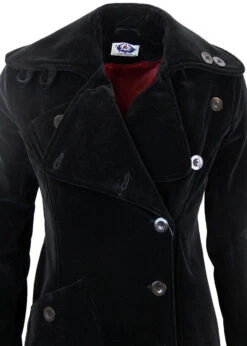 Velvet Grace Vintage 60s Style Coat -Trendify Shop madcap england womens velvet coat4 78022.1661272378