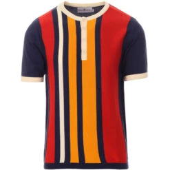 Zen Mod Stripe Knit Grandad Top (F) -Trendify Shop madcap england zen knitted grandad top peacoat 2 94127.1661261255 1