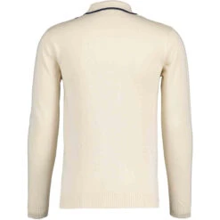 Zodiac Mod Raised Stripe Knit Polo -Trendify Shop madcap england zodiac knitted polo birch 1 90590.1671462766