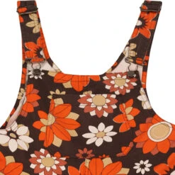 Celandine MADCAP Retro 70s Floral Dungaree Flares -Trendify Shop madcap floral dungarees brown det1 20202.1664268409