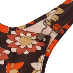 Celandine MADCAP Retro 70s Floral Dungaree Flares -Trendify Shop madcap floral dungarees brown det2 23535.1664268410