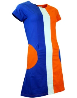 Honey Retro 1960s Mod Airline Dress -Trendify Shop madcap haney circle pocket dress orange 4 90004.1661272325