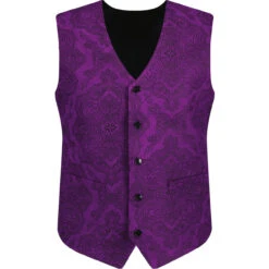 Paisley Manero 70s Cord Waistcoat P -Trendify Shop madcap paisley cord waistcoat purple front 12248.1664290842