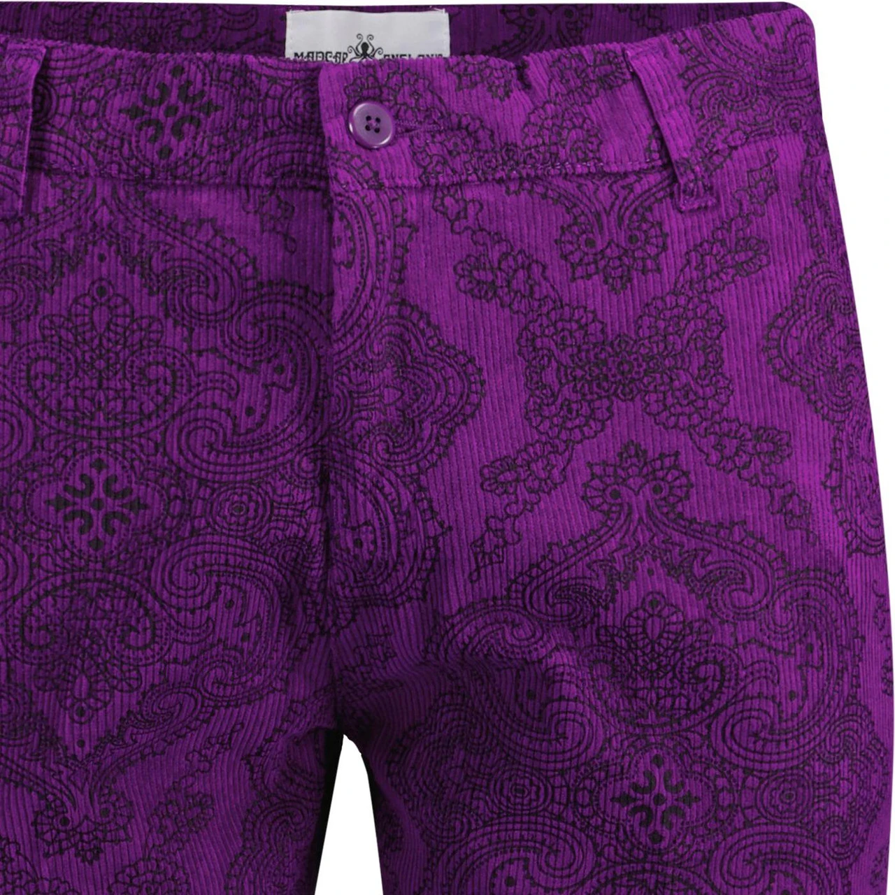 Psycho Paisley Slim Cord Trousers P 6 Psycho Paisley Slim Cord Trousers P - Image 4