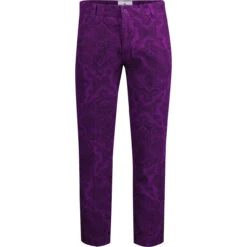 Psycho Paisley Slim Cord Trousers P 8 Psycho Paisley Slim Cord Trousers P -Trendify Shop madcap paisley cords purple front 11576.1664290823
