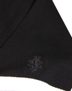 Capone Mod Ska Two Tone Knit Polo -Trendify Shop madcap panel polo black white close2 36461.1661268975