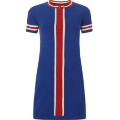 Aster 60s Mod Zip Neck Knit Dress Z -Trendify Shop madcap stripe zip dress sea front 90127.1661260964 1