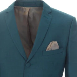 Mod Mohair Tonic Suit Jacket (Teal) -Trendify Shop madcap suit blazer teal detail 93674.1661264882