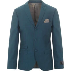 Mod Mohair Tonic Suit Jacket (Teal) -Trendify Shop madcap suit blazer teal front 89002.1661264879