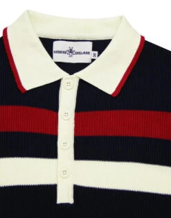 Terry Retro Mod Ribbed Stripe Polo -Trendify Shop madcap terry navy close 04031.1661268989 1
