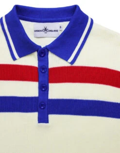 Terry Retro Mod Rib Stripe Polo N -Trendify Shop madcap terry winter white close 26737.1661269002