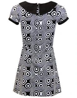 Dollierocker Op Art Mod Dress BLUE -Trendify Shop madcap england dollierocker dress opart2 32478.1679657180