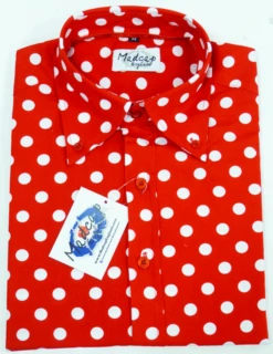 Penny Dot Lane Retro 60s Mod MADCAP Shirt (B/G) -Trendify Shop madcap england penny dot shirt red3 40661.1661339061 1