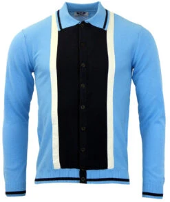 Marriott Suede Mod Polo Cardigan GO -Trendify Shop madcap england suede marriott blue4 47228.1661272859 1