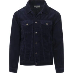 Woburn Jumbo Cord Western Jacket T -Trendify Shop madcapeng cord trucker navy front1 51545.1661264027