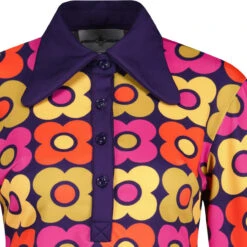 Daydream Retro 60s Mod Polo Dress R -Trendify Shop madcapeng daydreamer retro flower dress navy detail 75222.1676647376 2