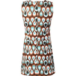 Flame 60s Mod Jersey Shift Dress -Trendify Shop madcapeng flames dress brown back 59087.1661264472