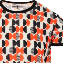 Eclipse Retro Abstract Circle Tee -Trendify Shop madcapeng geo pattern tshirt white detail 80393.1661262552