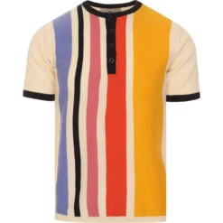 Zen Mod Stripe Knit Grandad Top (F) -Trendify Shop madcapeng grandad tshirt whisper front 95944.1661263052 1