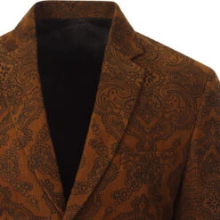Purple Paisley Rave 60s Cord Blazer -Trendify Shop madcapeng paisley cord blazer tan detail 14024.1661264630 1