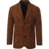 Purple Paisley Rave 60s Cord Blazer -Trendify Shop madcapeng paisley cord blazer tan front 43598.1661264627 1