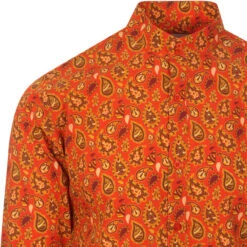 Surbahar Gold Paisley Kaftan Shirt 6 Surbahar Gold Paisley Kaftan Shirt -Trendify Shop madcapeng paisley kaftan orange detail 04371.1661263229