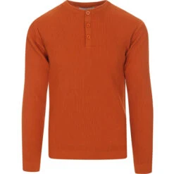 Caine Ribbed Grandad Top (Birch) -Trendify Shop madcapeng ribbed long polo rust front 11023.1661264055