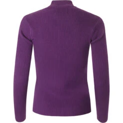 Brigitte Ribbed Turtleneck Top (B) -Trendify Shop madcapeng ribbed turtleneck purple back 13177.1661264116