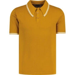 Empire Retro Popcorn Knit Polo B -Trendify Shop madcapeng spear waffle polo yellow front 29515.1673453065 3