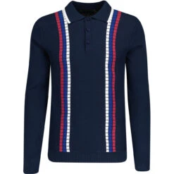 Zodiac Mod Raised Stripe Knit Polo -Trendify Shop madcapeng stripe ls polo tshirt peacoat front 99234.1678196390