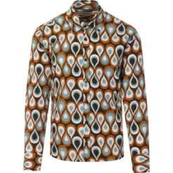 Trip Teardrops 60s Mod Op Art Shirt -Trendify Shop madcapeng teardrop shirt teal front 99099.1661264496 1