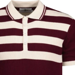 Terry Retro Mod Rib Stripe Polo WW -Trendify Shop madcapeng terry rib stripes polo zinfandel detail 12397.1661260297 3