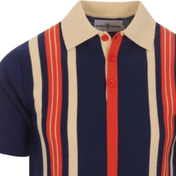 Farlowe Mod Stripe Knit Polo Top -Trendify Shop madcapeng vertical stipes polo blue detail 60127.1661263007
