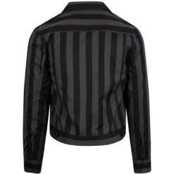 Jailbird Mod Stripe Collared Jacket -Trendify Shop madcapeng zip jacket blackgrey back 82192.1661266068