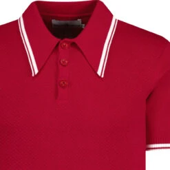 Empire Retro Popcorn Knit Polo (JR) -Trendify Shop madcapengland empire polo red detail 61410.1689696908