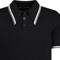 Empire Retro Popcorn Knit Polo (JR) -Trendify Shop madcapengland empire polo tshirt black detail 95757.1687259704