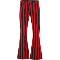 Holy Roller Retro Stripe Flares B/W -Trendify Shop medcap holy roller black red 01 53271.1664879877 4