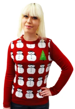 Frosty Retro 70s Indie Snowman Christmas Jumper -Trendify Shop retro christmas reindeer jumper wfr4 84340.1661339085