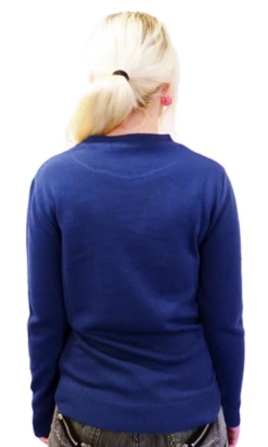 Frosty Retro 70s Indie Snowman Christmas Jumper BL -Trendify Shop retro snowman jumper blue w2 90554.1661339211