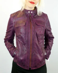 Casino Retro 70s Leather Jacket B -Trendify Shop retro womens leather jacket purple4 35320.1661338798