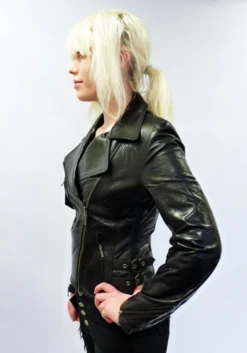 Rebecca - Retro 70s Indie Leather Biker Jacket (B) -Trendify Shop womens retro leather jacket blk4 65753.1661339177