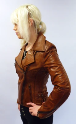 Rebecca - Retro 70s Indie Leather Biker Jacket (T) -Trendify Shop womens retro leather jacket brn4 90320.1661339165