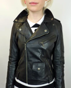 Lilly Retro Fifties Indie Leather Biker Jacket (B) -Trendify Shop womens retro leather jacket lily1 70155.1661338971