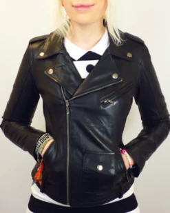Lilly Retro Fifties Indie Leather Biker Jacket (B) -Trendify Shop womens retro leather jacket lily3 56747.1661338967